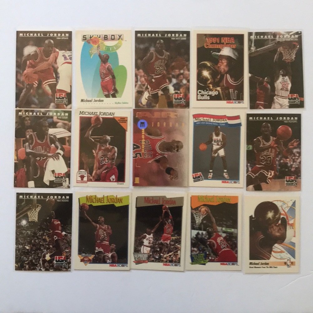 Lot of 15 Michael Jordan Basketball Cards